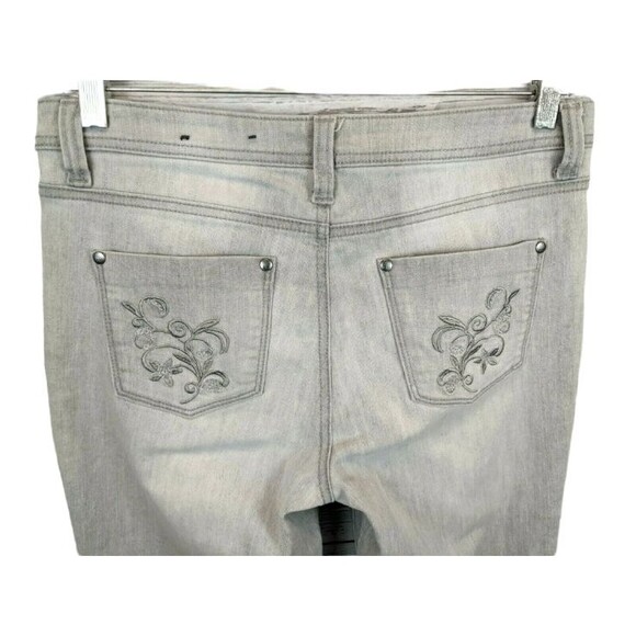 Denver Hayes Jeans  Women's 8  Gray Stretch Contemporary Fit Mid-Rise Straight - Picture 4 of 11